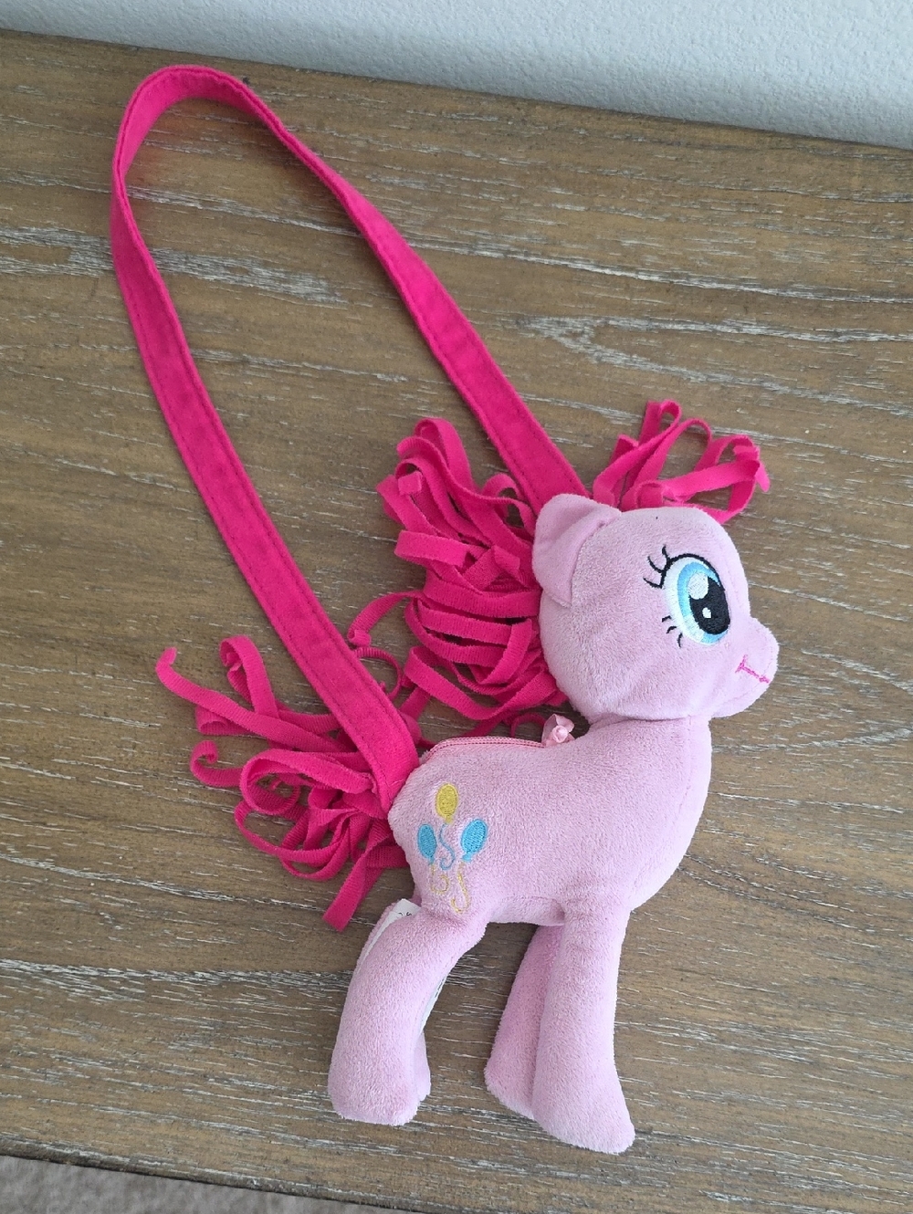 My Little Pony Pink Plush Pony Shoulder Bag with Bright Pink Strap
